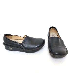 Alegria Debra Shoe Deb Black Leather Women Slip On 37 Comfort Nurse Work Cushion